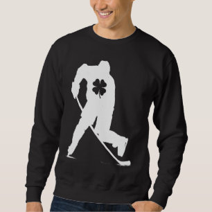 Hockey Player Lucky Shamrock C St Patricks Day Boy Sweatshirt