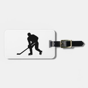 Hockey Player Luggage Tag