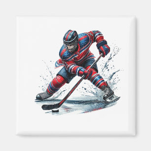 Hockey Player Magnet  