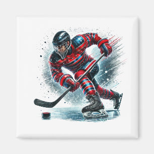 Hockey Player Magnet  
