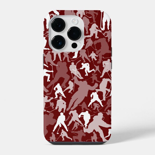 Hockey Player Pattern Case-Mate iPhone Case (Back)
