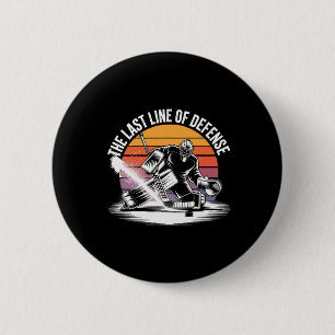 Hockey Player Penalty Box Hockey Goalkeeper 6 Cm Round Badge