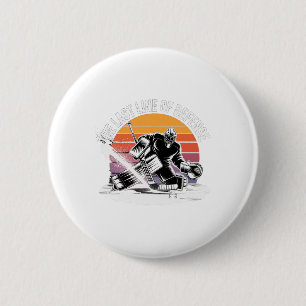 Hockey Player Penalty Box Hockey Goalkeeper 6 Cm Round Badge