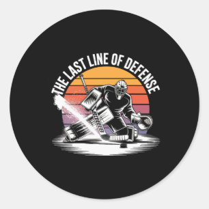 Hockey Player Penalty Box Hockey Goalkeeper Classic Round Sticker