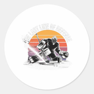 Hockey Player Penalty Box Hockey Goalkeeper Classic Round Sticker