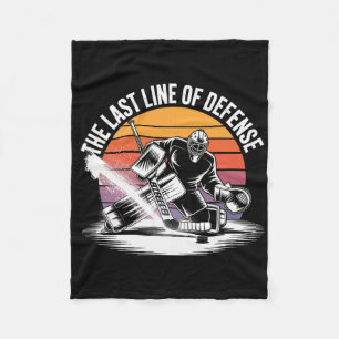 Hockey Player Penalty Box Hockey Goalkeeper Fleece Blanket