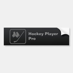 Hockey Player Pro Bumper Sticker
