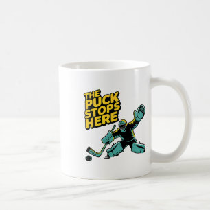 Hockey Player Puck Penalty Box Hockey Goalkeeper Coffee Mug