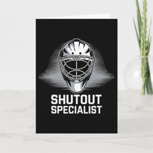 Hockey Player Shutout Penalty Box Hockey Goalkeepe Card