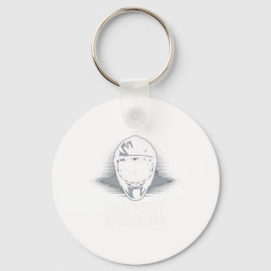 Hockey Player Shutout Penalty Box Hockey Goalkeepe Key Ring