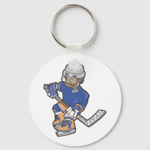 Hockey Player Skates Key Ring