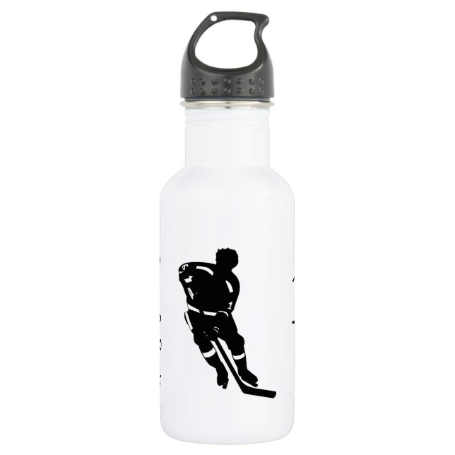Hockey Player Sport Design 532 Ml Water Bottle (Front)