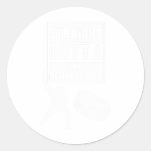 Hockey Player Straight Outta Penalty Box Funny Ice Classic Round Sticker