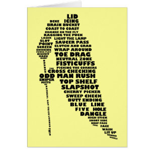 Hockey Player Text Art Card