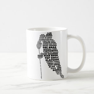 Hockey Player Tygraphy Art  Coffee Mug
