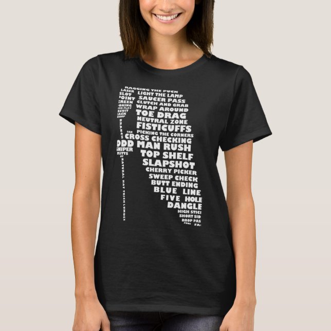 Hockey Player Tygraphy Childrens T Shirt  (Front)