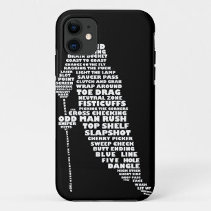 Hockey Player Typography Design iPhone 5 Case