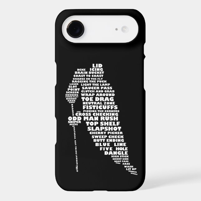 Hockey Player Typography Design iPhone 6 case (Back)