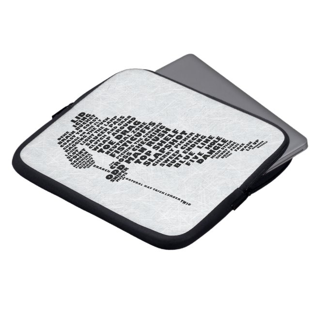 Hockey Player Word Art  Laptop Sleeve (Front Top)