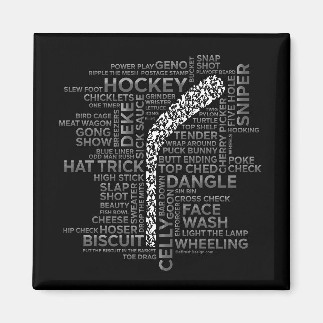 Hockey Players and Slang Magnet (Front)