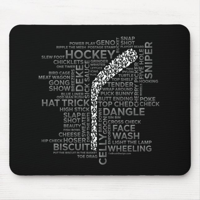 Hockey Players and Slang Mouse Pad (Front)