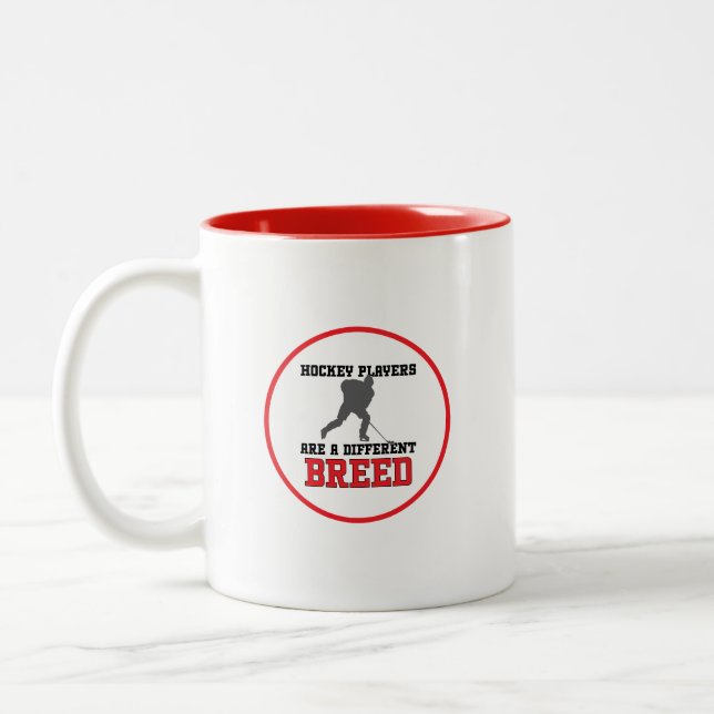 Hockey Players Are A Different Breed Two-Tone Coffee Mug (Left)