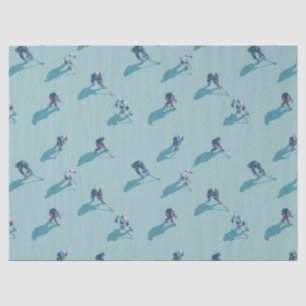 Hockey players on ice tissue paper