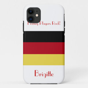 Hockey Players Rock!-German flag+Name Case-Mate iPhone Case