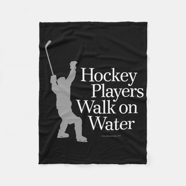 Hockey Players Walk On Water Fleece Blanket (Front)