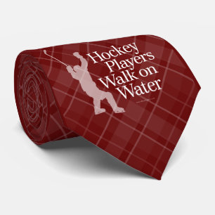 Hockey Players Walk On Water tie (dark)
