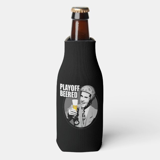 Hockey Playoff Beered Bottle Cooler (Bottle Front)