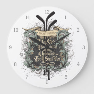 Hockey Prayer Large Clock