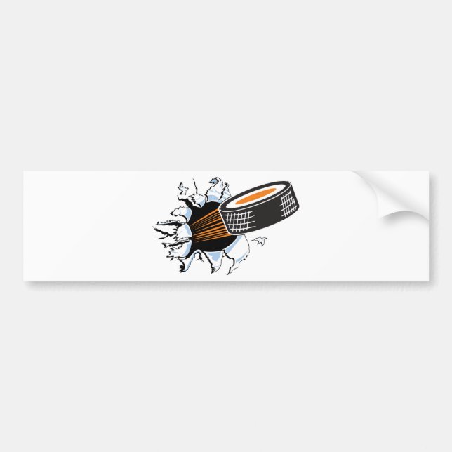 Hockey puck bumper sticker (Front)
