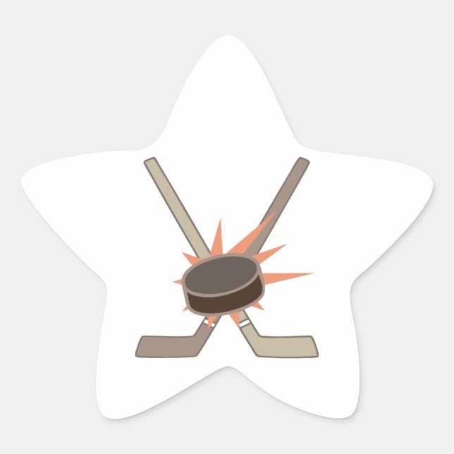 Hockey Puck Star Sticker (Front)