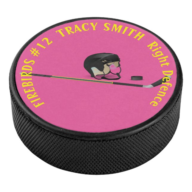 Hockey puck with YOUR NAME (3/4)