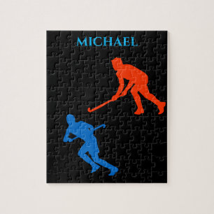 Hockey puzzle. Personalised name. Jigsaw Puzzle