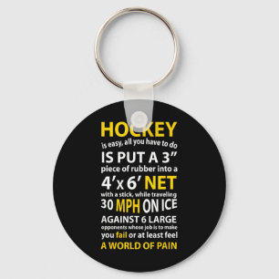 Hockey Quote Hockey Is Easy Gift For Men Women Fan Key Ring