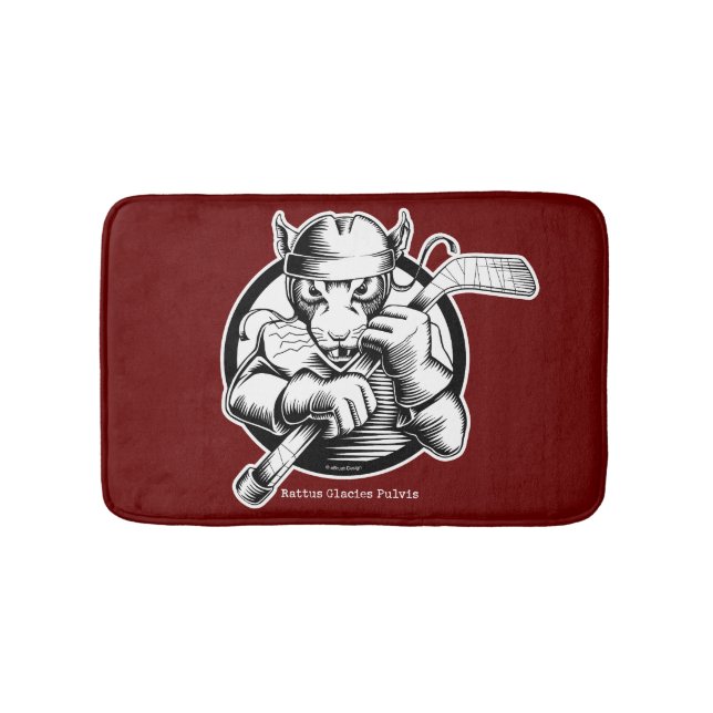 Hockey Rat Bath Mat (Front)