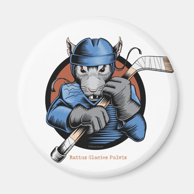 Hockey Rat Magnet (Front)