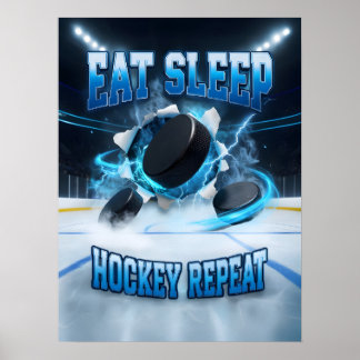 Hockey Retro Vintage Bootleg Poster