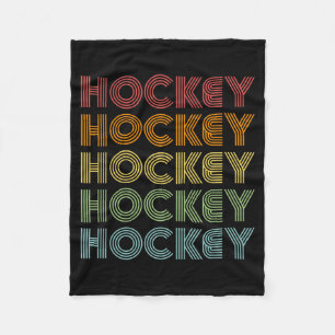 Hockey Retro Vintage Sports Performance Fleece Blanket