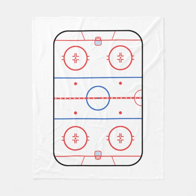 Hockey Rink Companion Autograph Ready Fleece Blanket (Front)