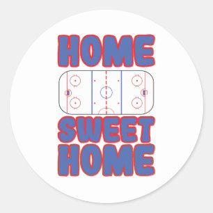 Hockey Rink Home Sweet Home Classic Round Sticker