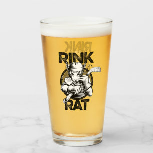 Hockey Rink Rat Glass