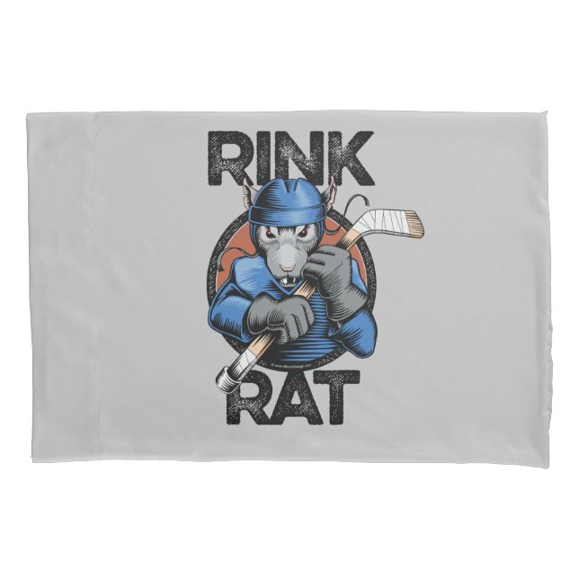 Hockey Rink Rat Pillowcase (Front)