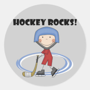 Hockey Rocks T-shirts and Gifts Classic Round Sticker