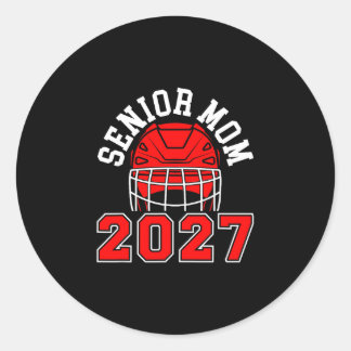 Hockey senior mum 2027 ice hockey player senior classic round sticker