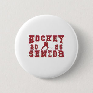 Hockey Senior Night Hockey Senior 2026 Graduation 6 Cm Round Badge