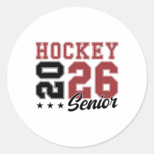 Hockey Senior Night Hockey Senior 2026 Graduation Classic Round Sticker