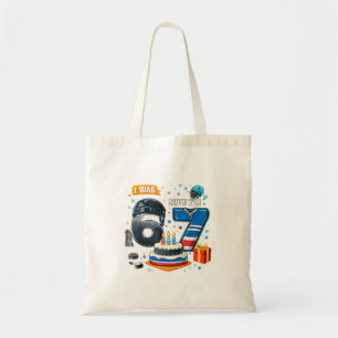 Hockey Seventh Birthday For Kids I Was 6 Now Im 7 Tote Bag